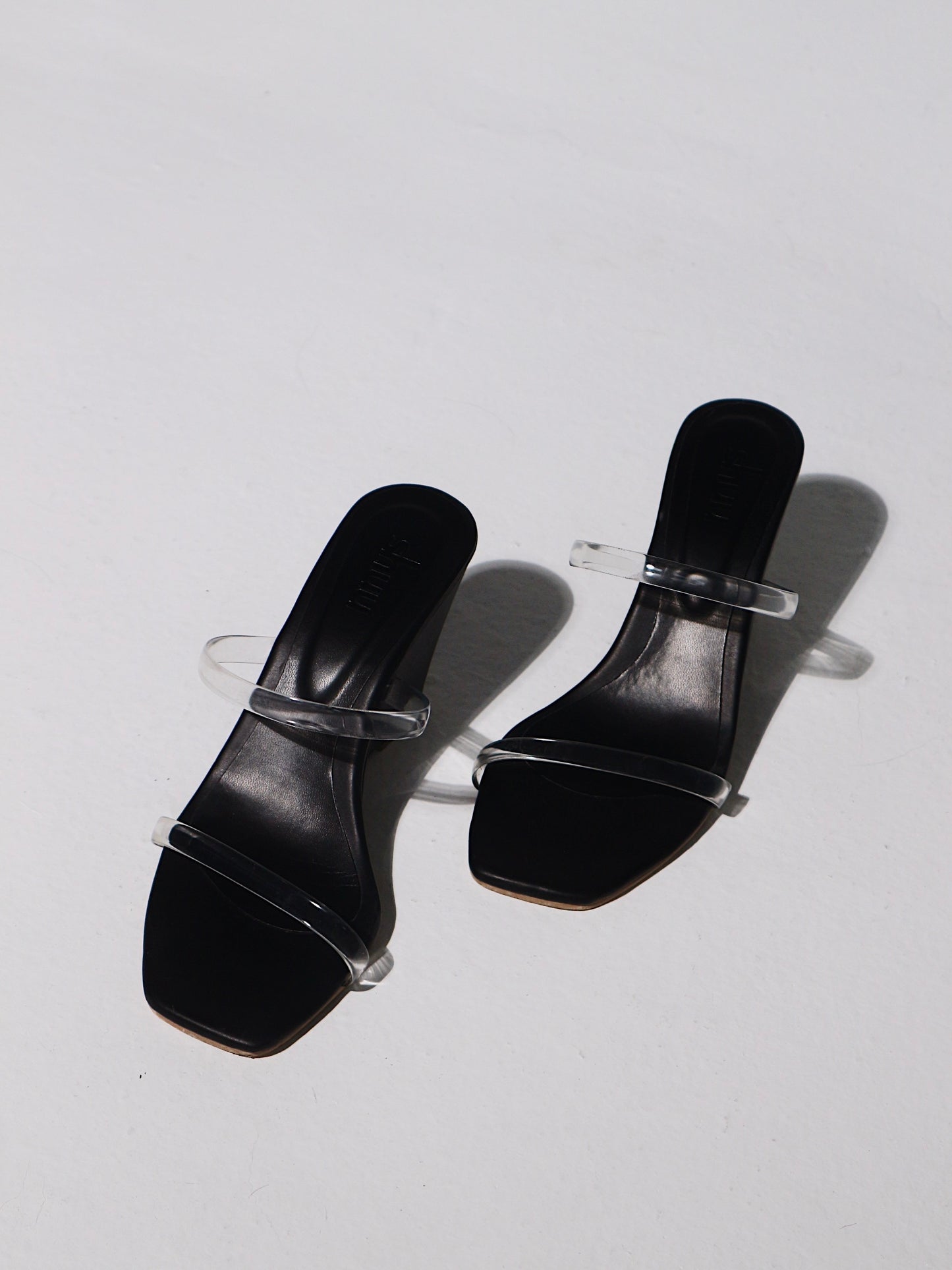 Alba Wedge Mules in Black