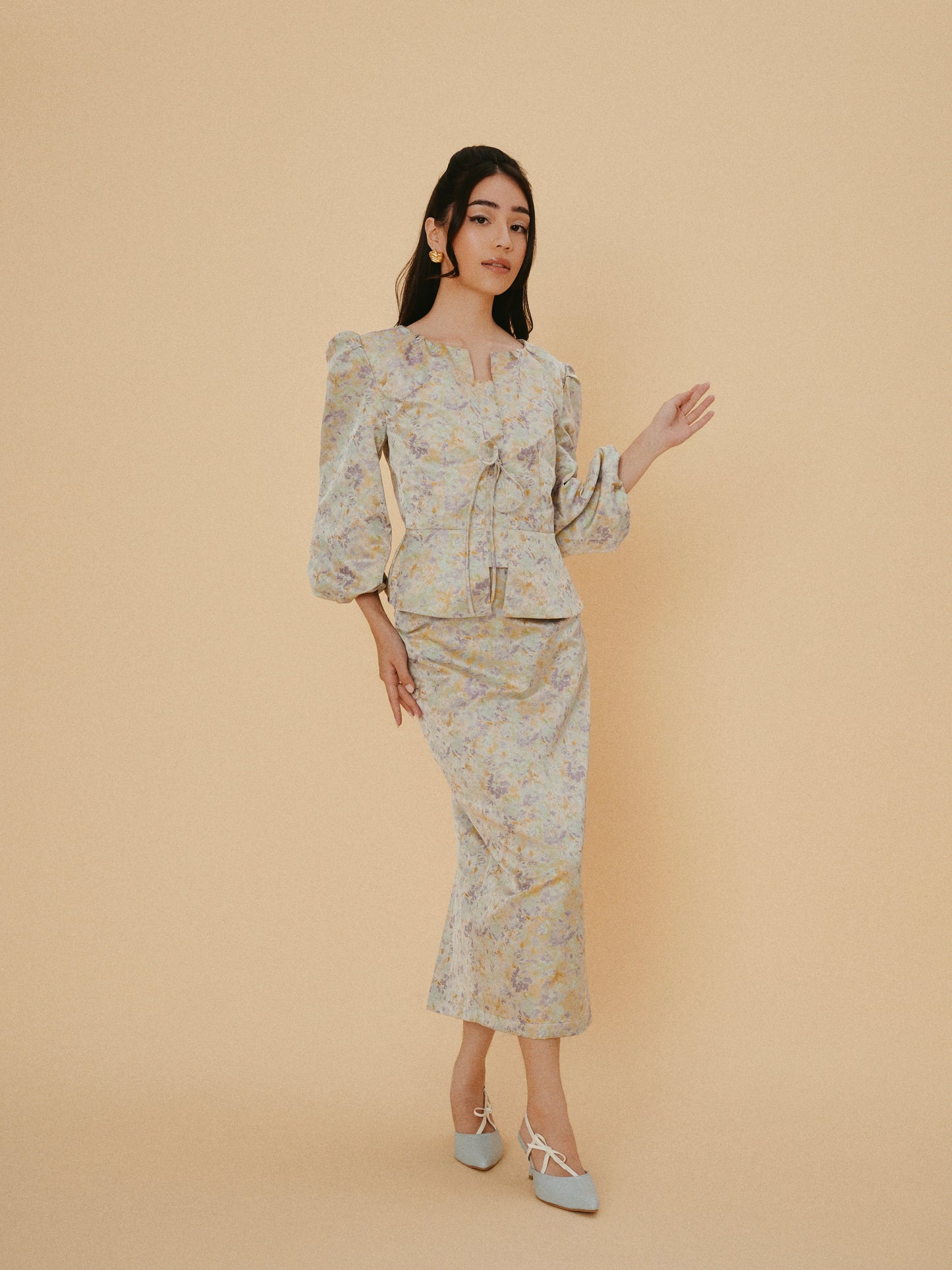 Lucienne Pointy Heels in Sea Salt