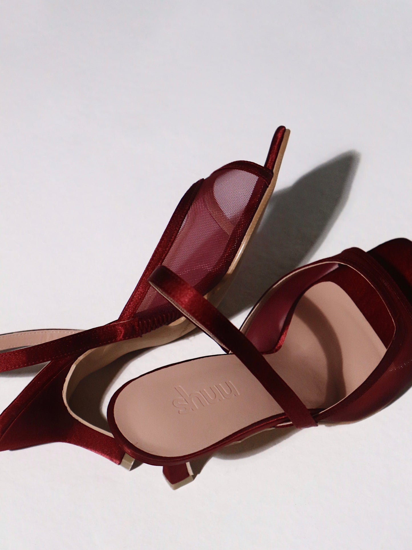 Brigitte Heels in Cherry