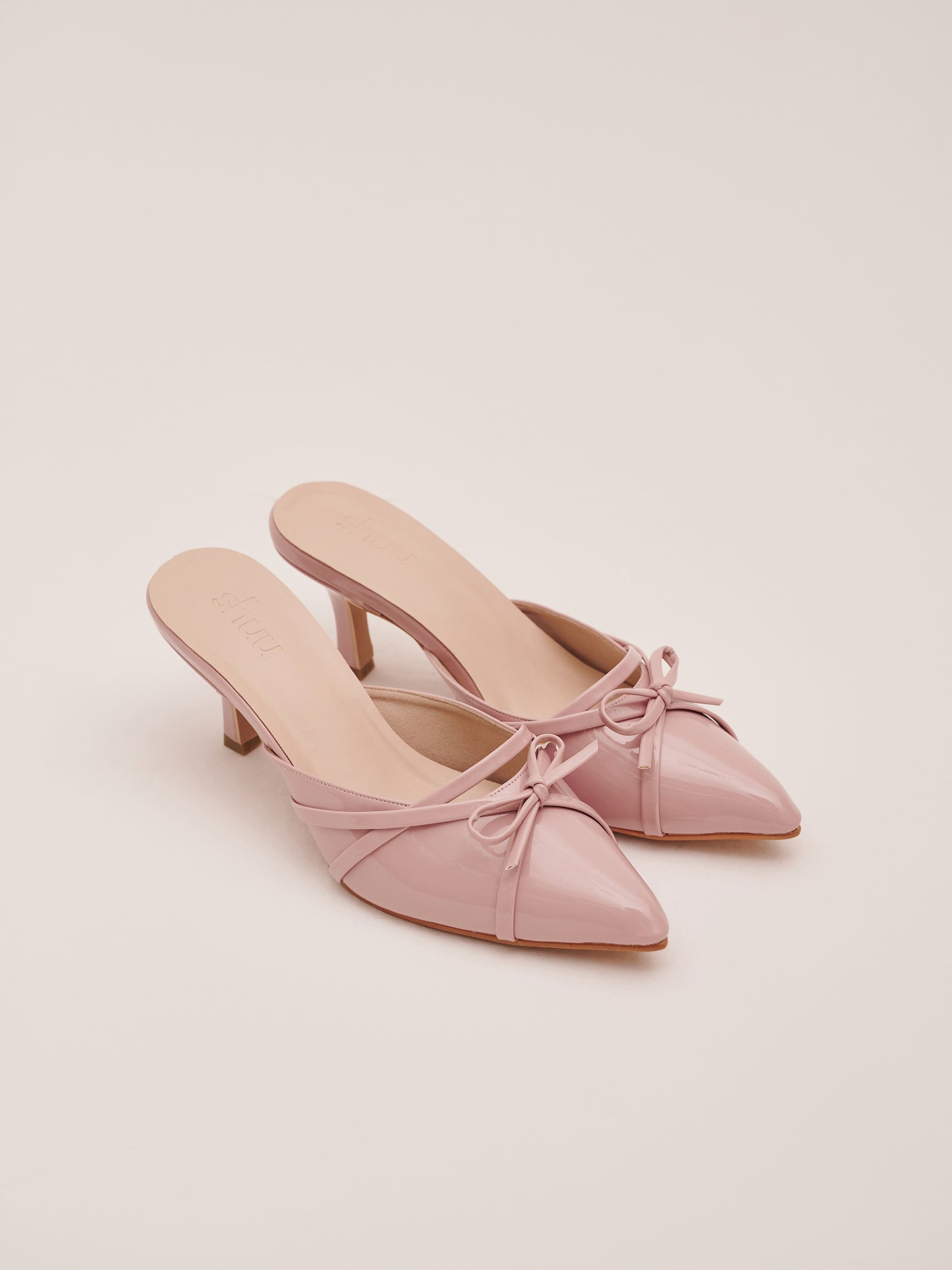 Lucie Pointy Heels in Blush
