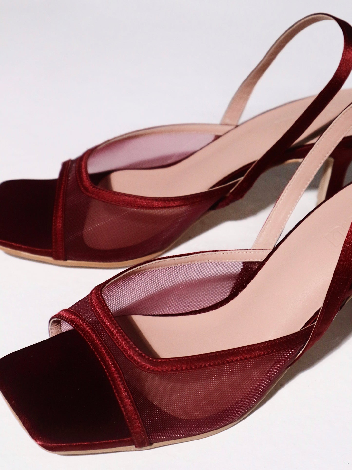 Brigitte Heels in Cherry