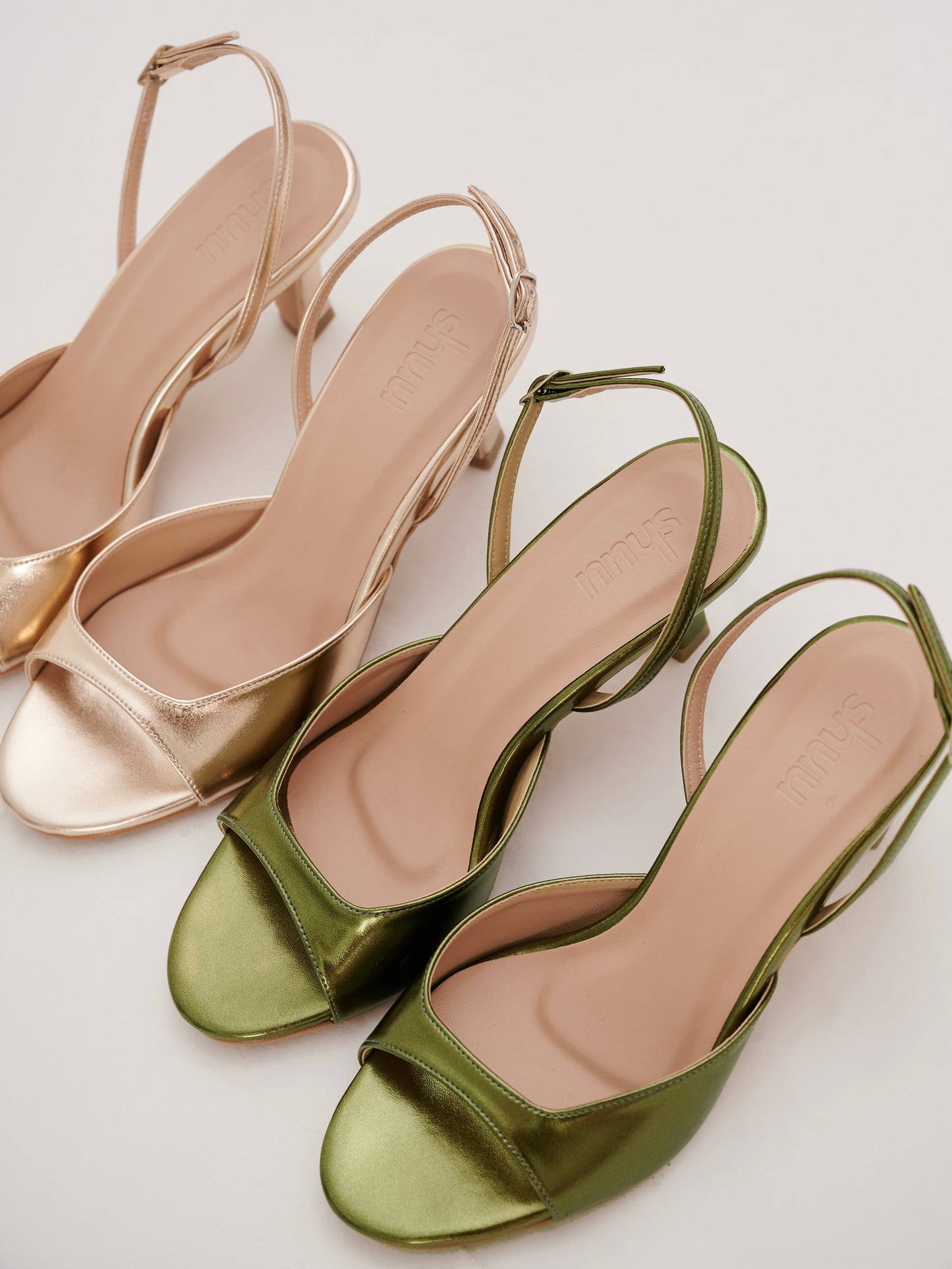 Simone Metallic Heels in Gold