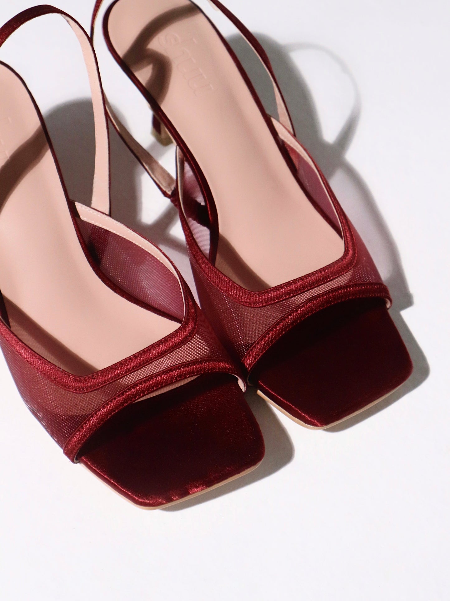 Brigitte Heels in Cherry