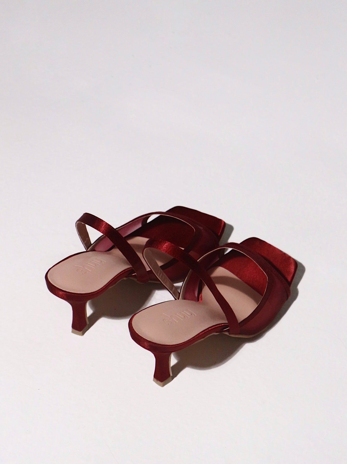 Brigitte Heels in Cherry