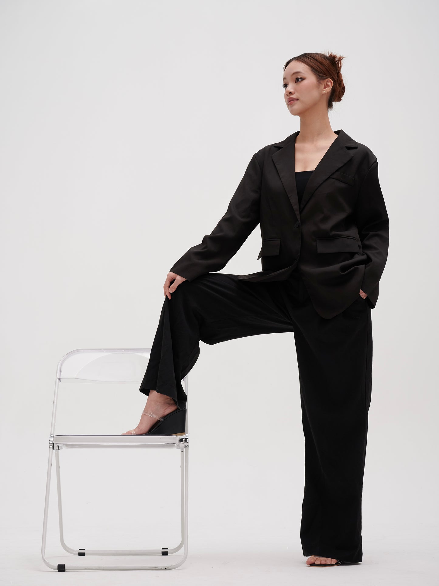 Alba Wedge Mules in Black