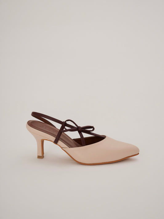 Lucienne Pointy Heels in Almond