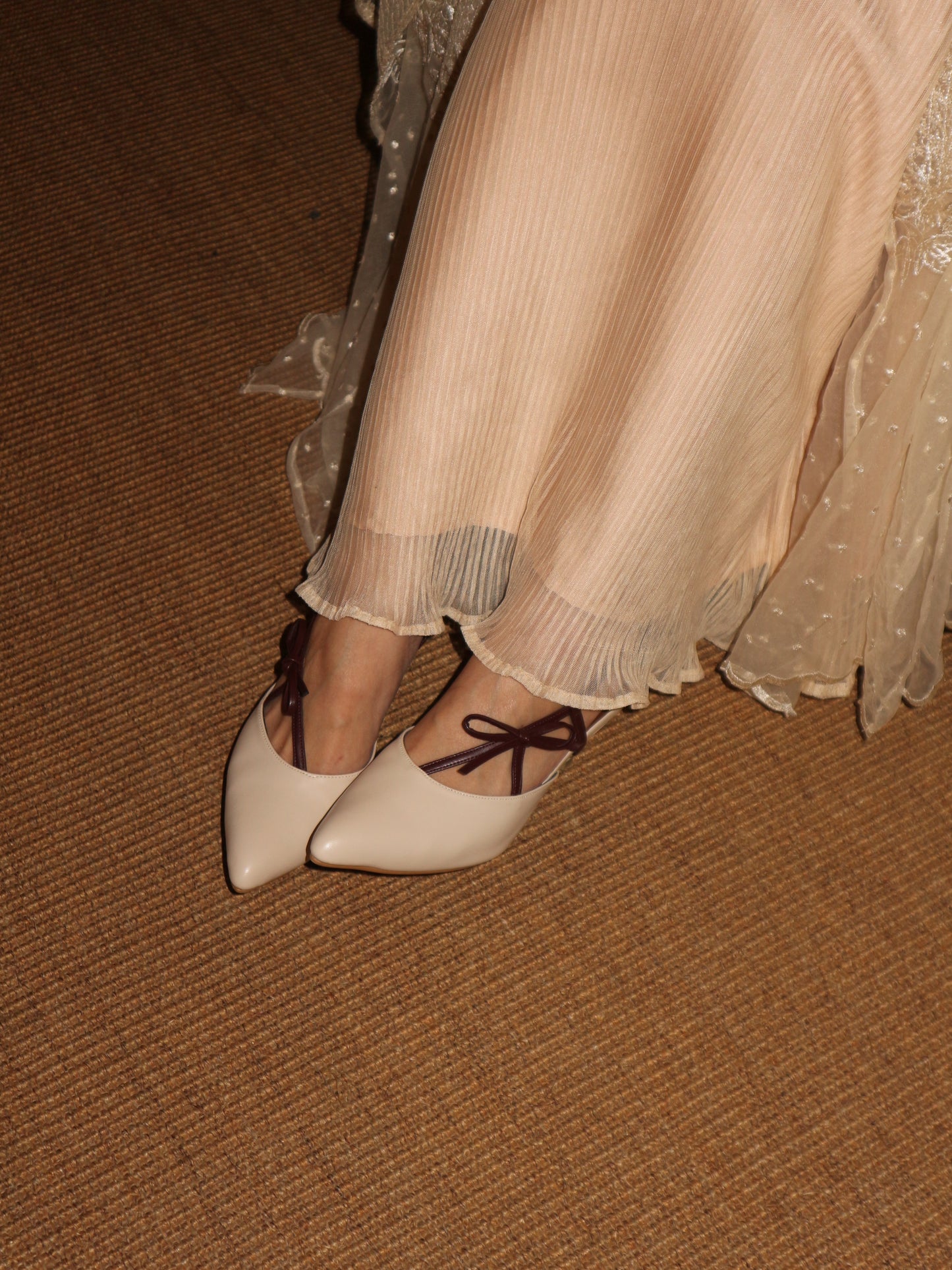 Lucienne Pointy Heels in Almond