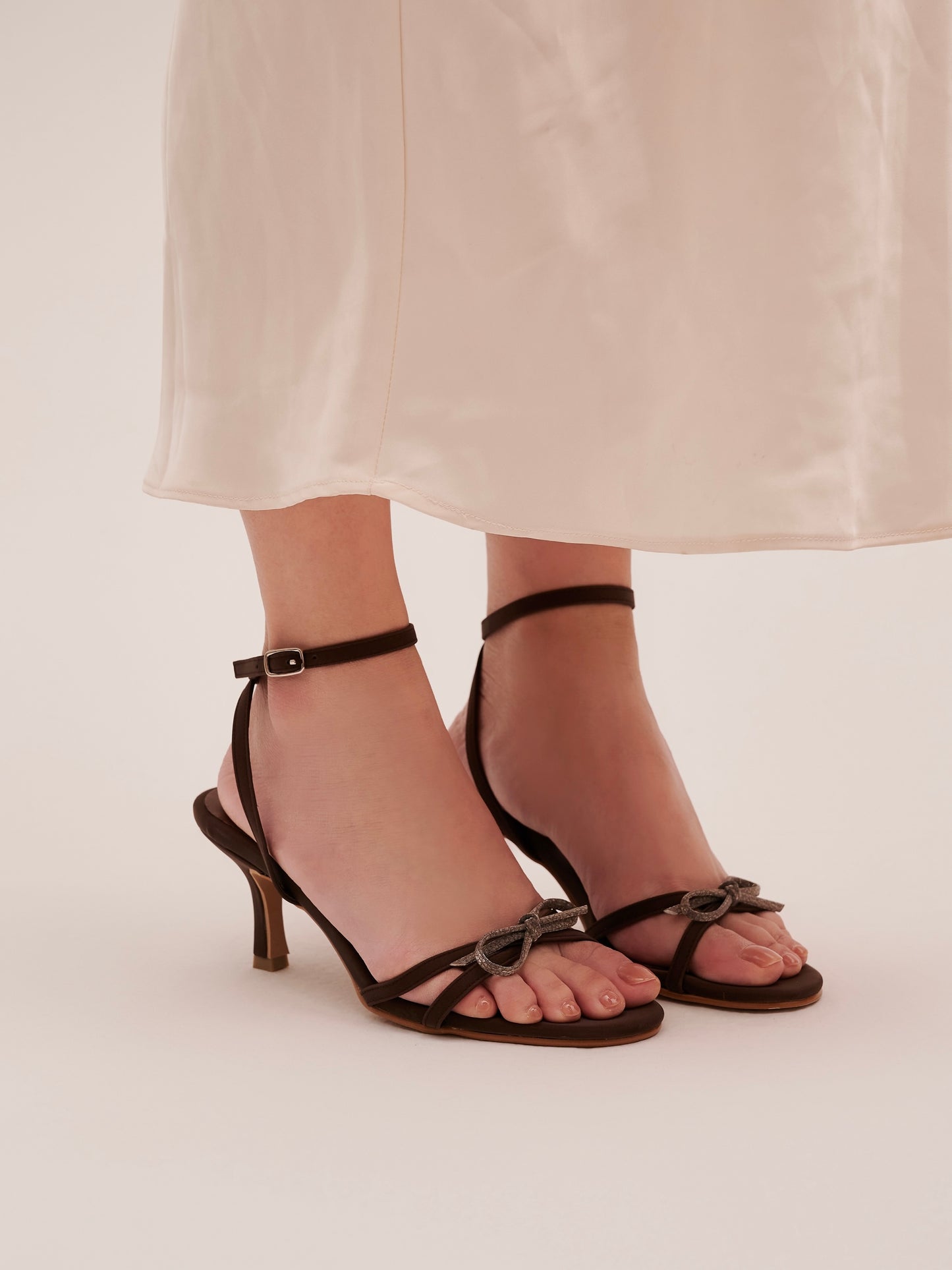 Dottie Strappy Heels in Espresso
