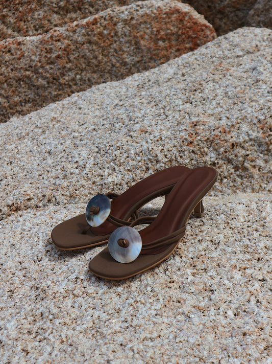 Isla Heels in Wood