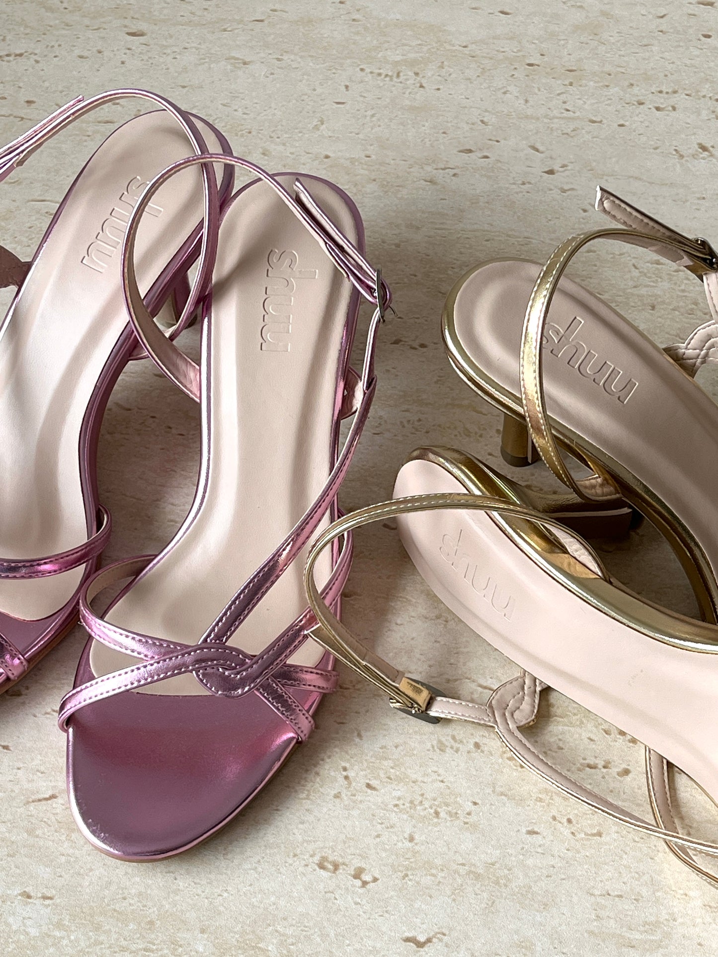 Lexie Metallic Heels in Love