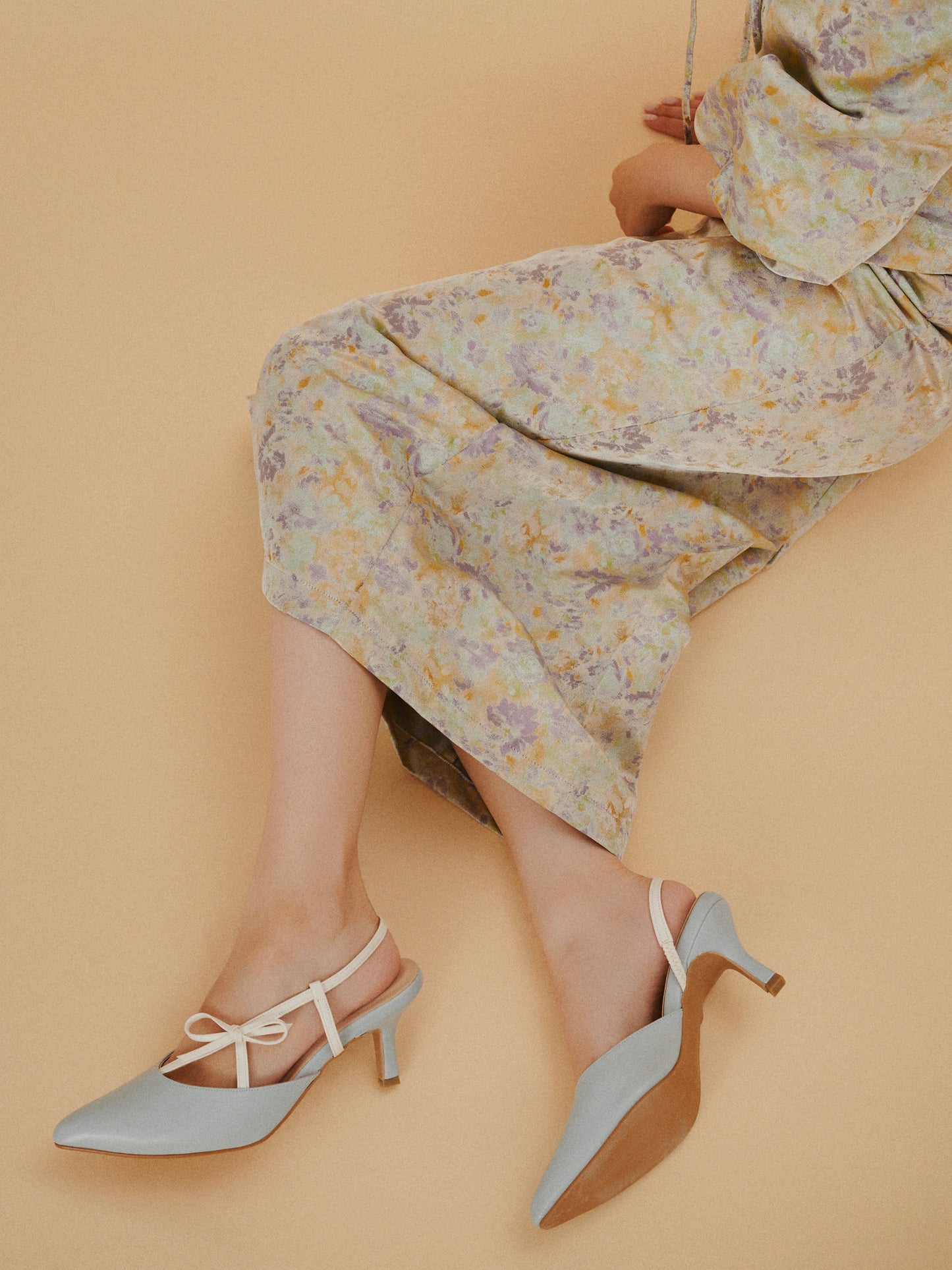 Lucienne Pointy Heels in Sea Salt