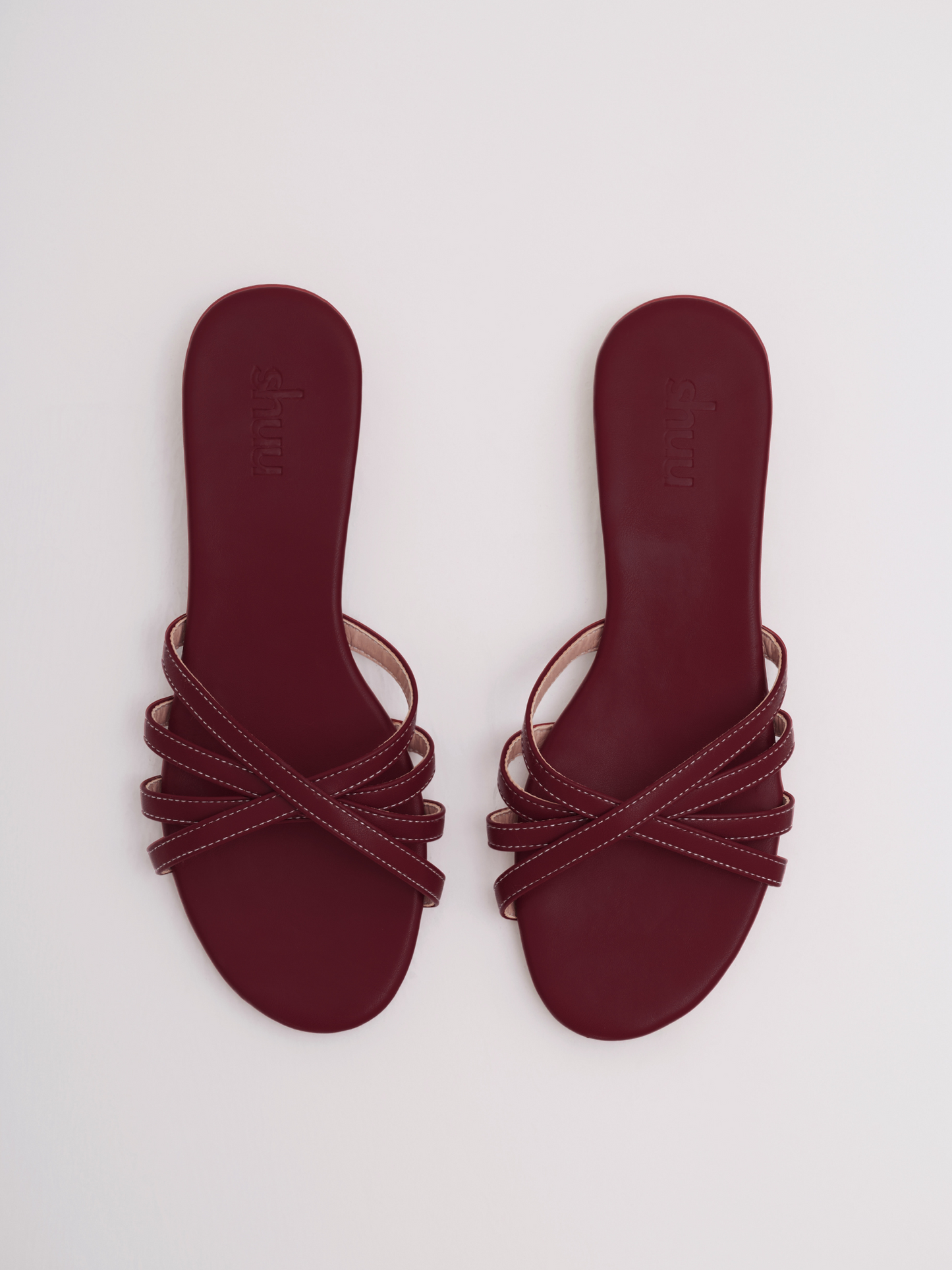 Donna Flat Sandals in Pomegranate