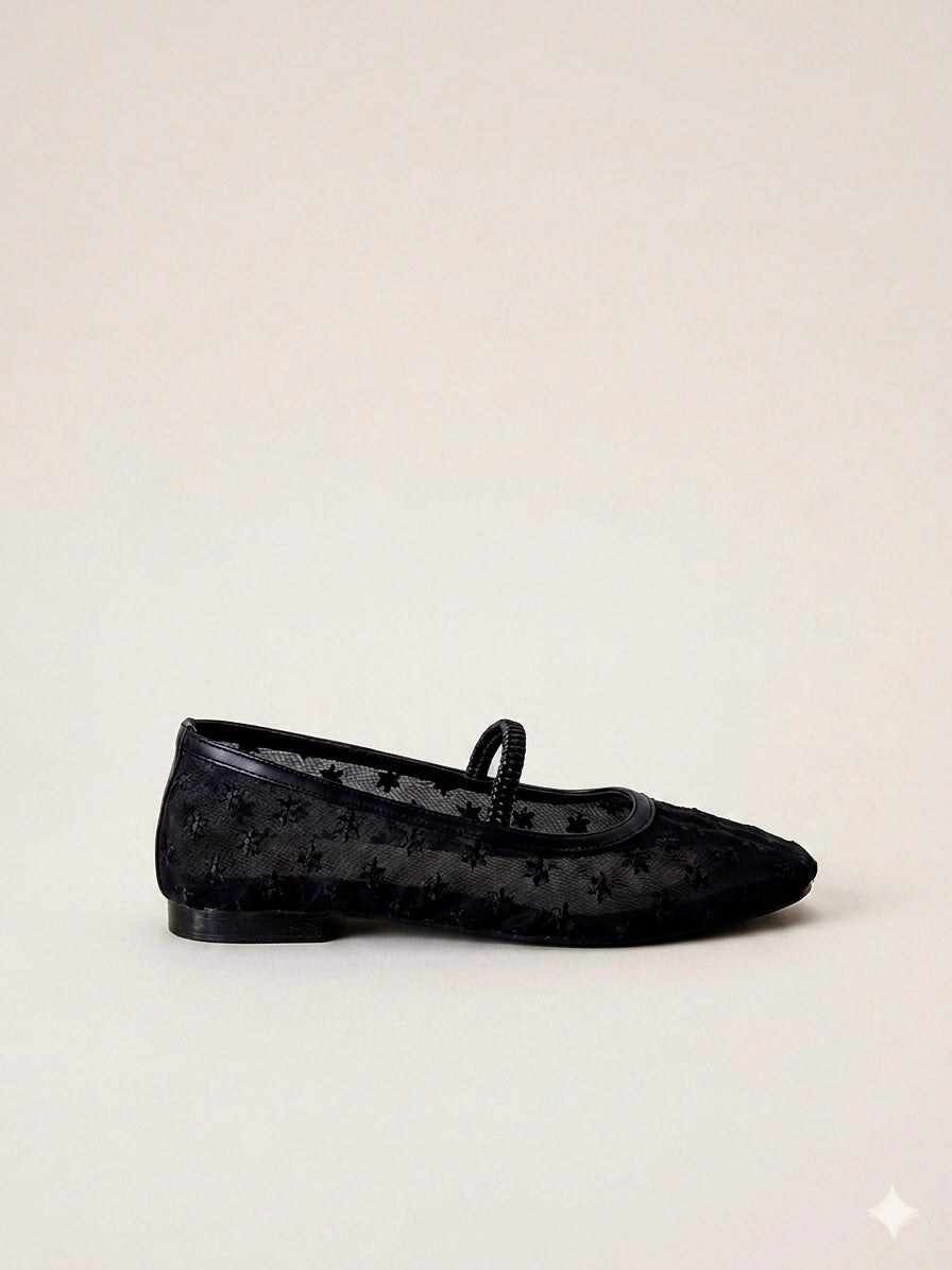 Cosette Flats in Black Petunia