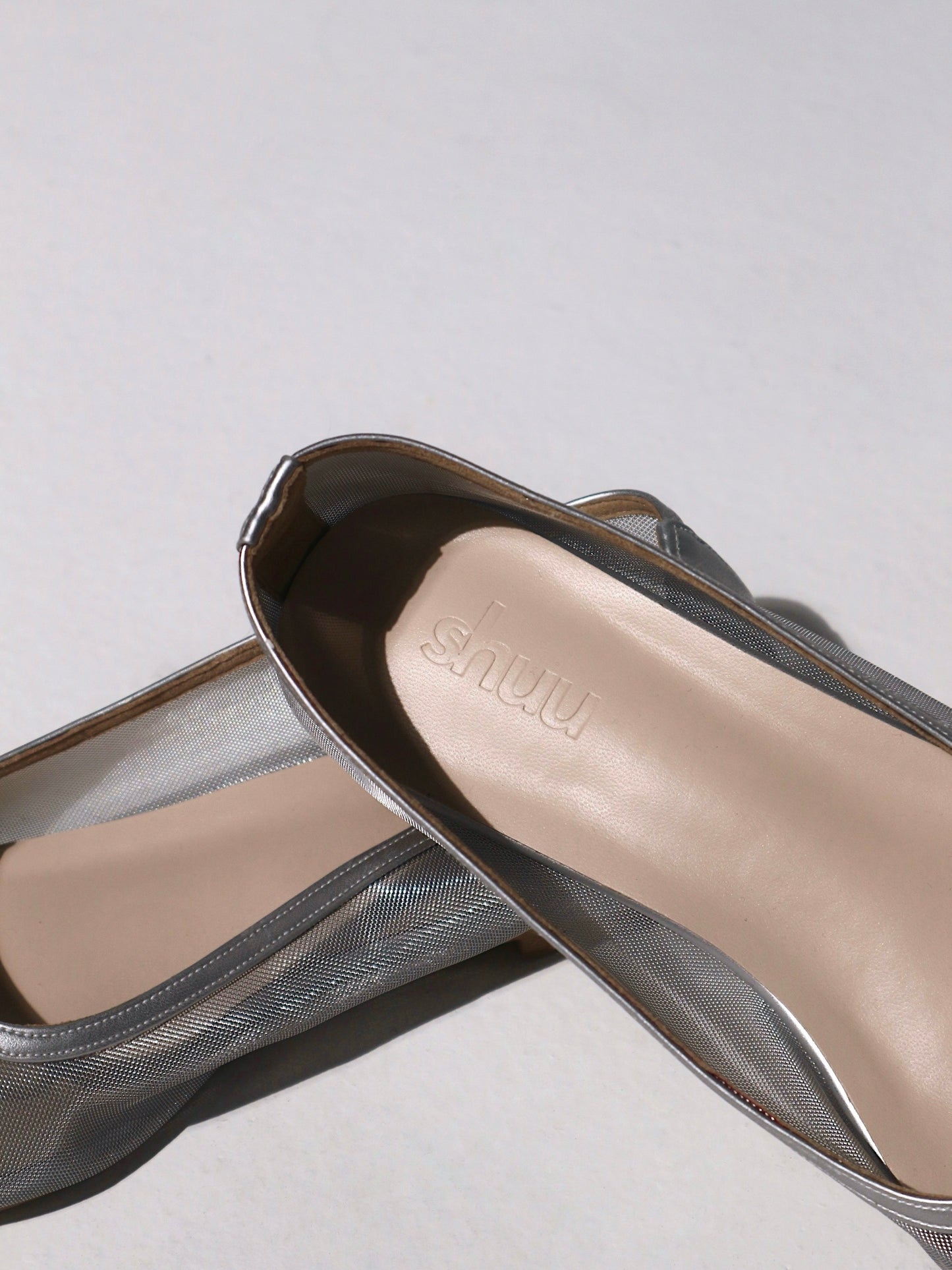 Bebe Mesh Flats in Frosty