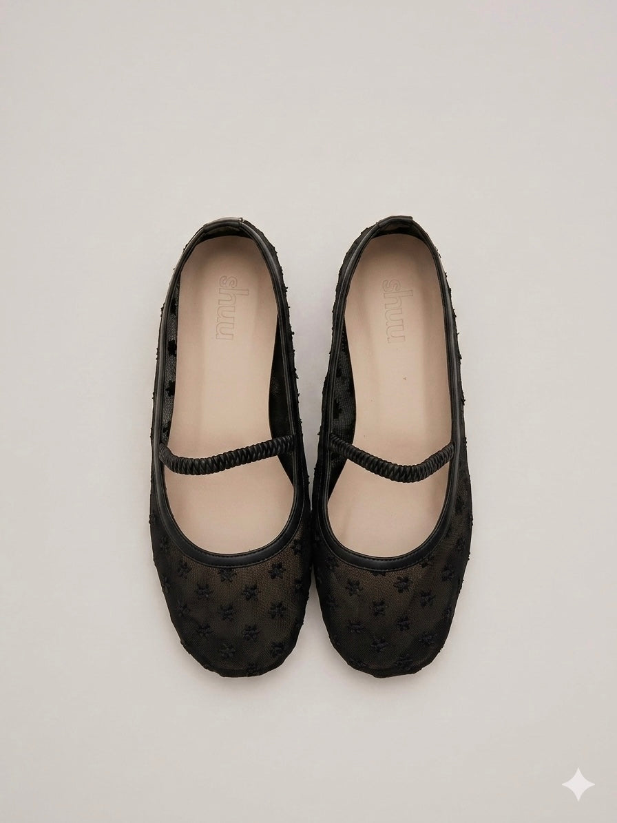 Cosette Flats in Black Petunia