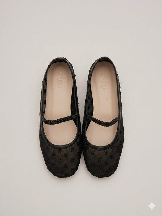Cosette Flats in Black Petunia