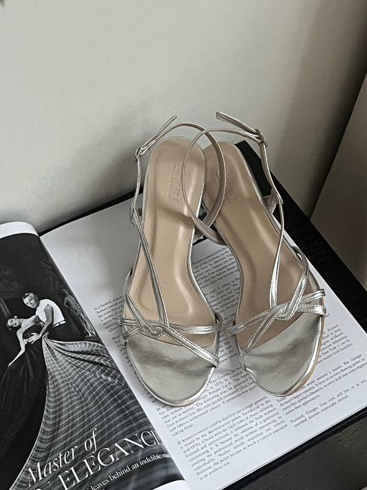 Lexie Metallic Heels in Charm