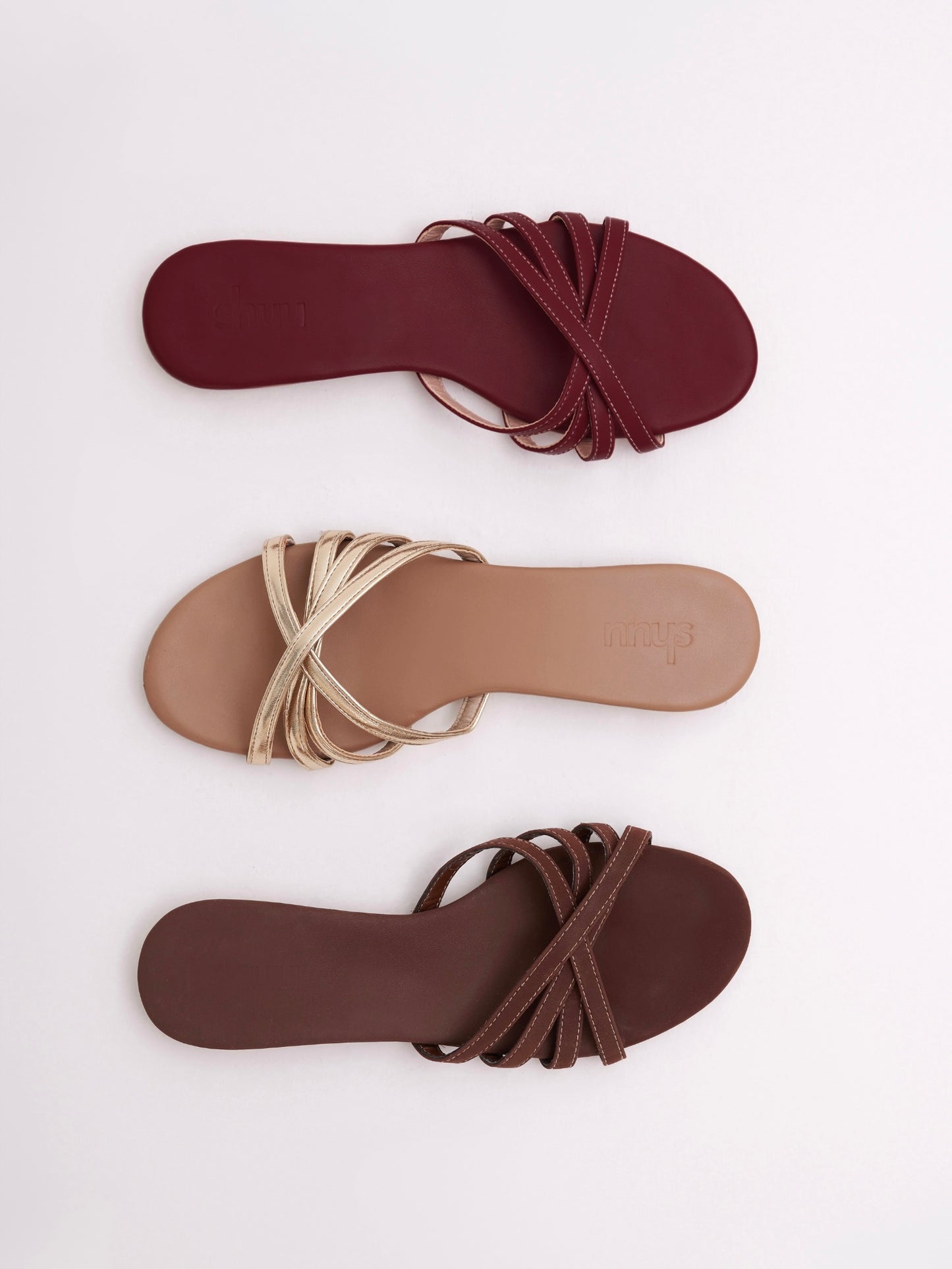 Donna Flat Sandals in Pomegranate