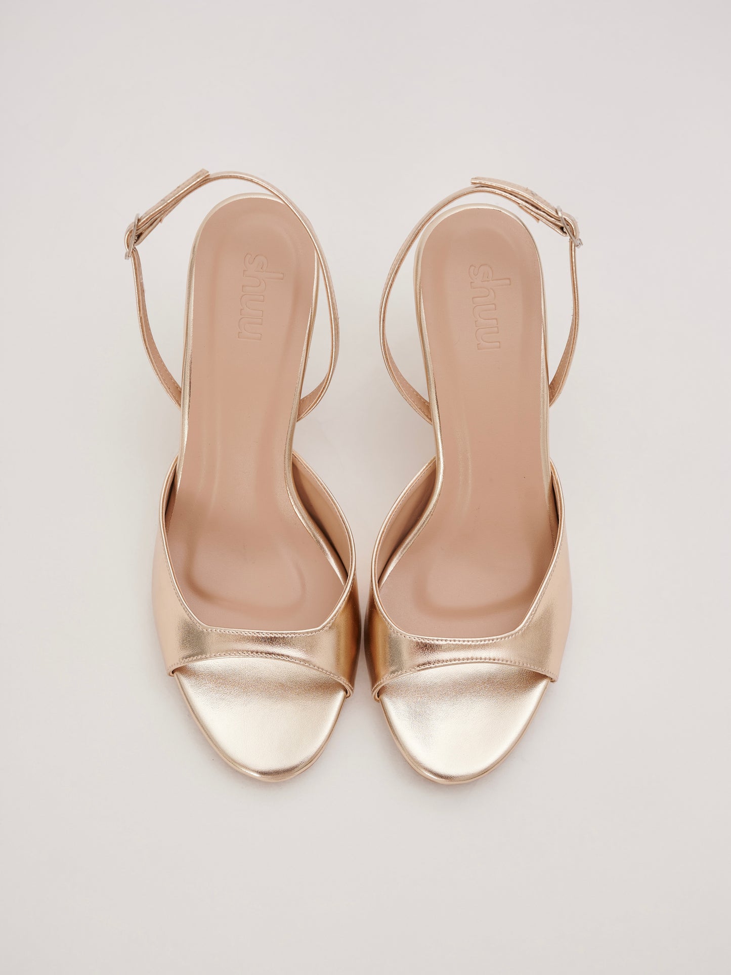 Simone Metallic Heels in Gold