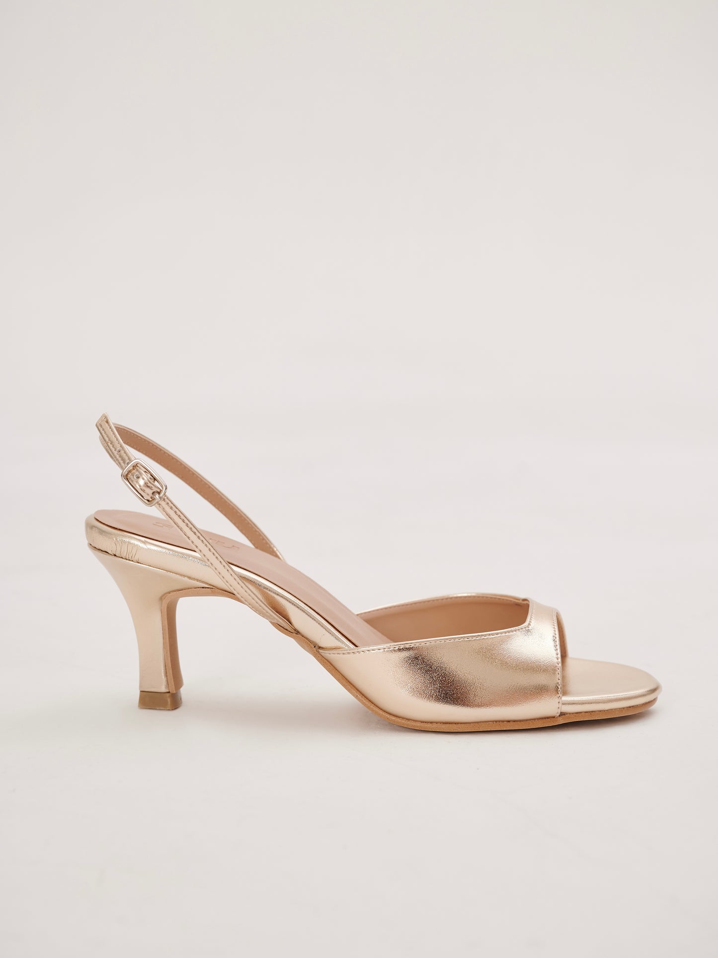 Simone Metallic Heels in Gold