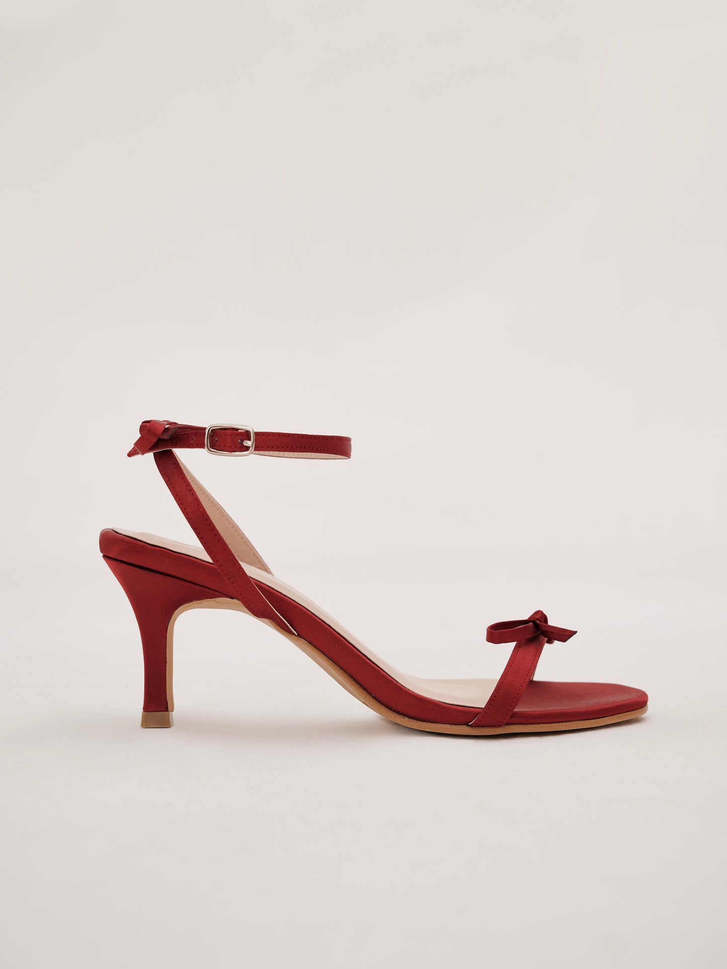 Sophie Strappy Heels in Burgundy