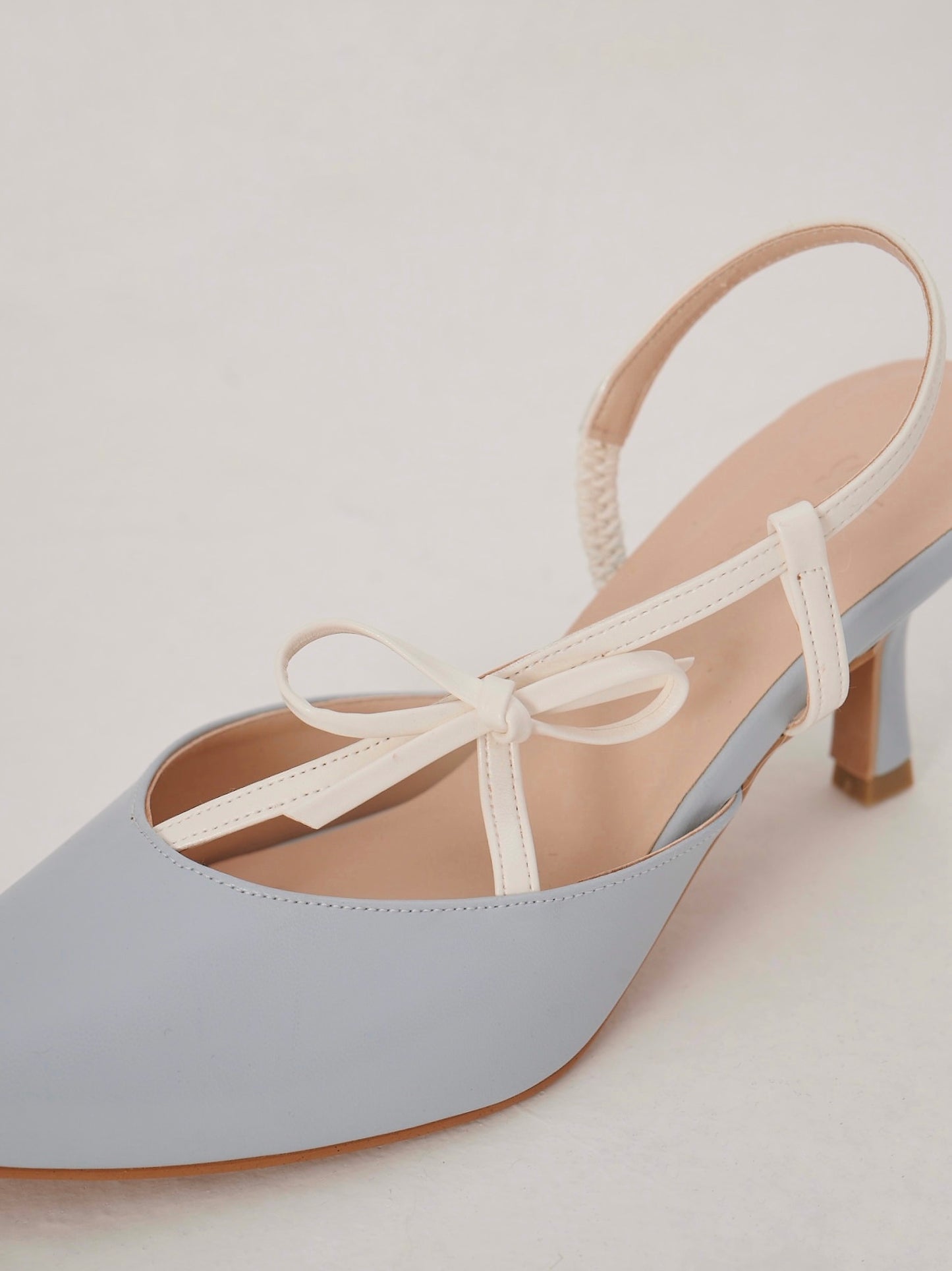Lucienne Pointy Heels in Sea Salt