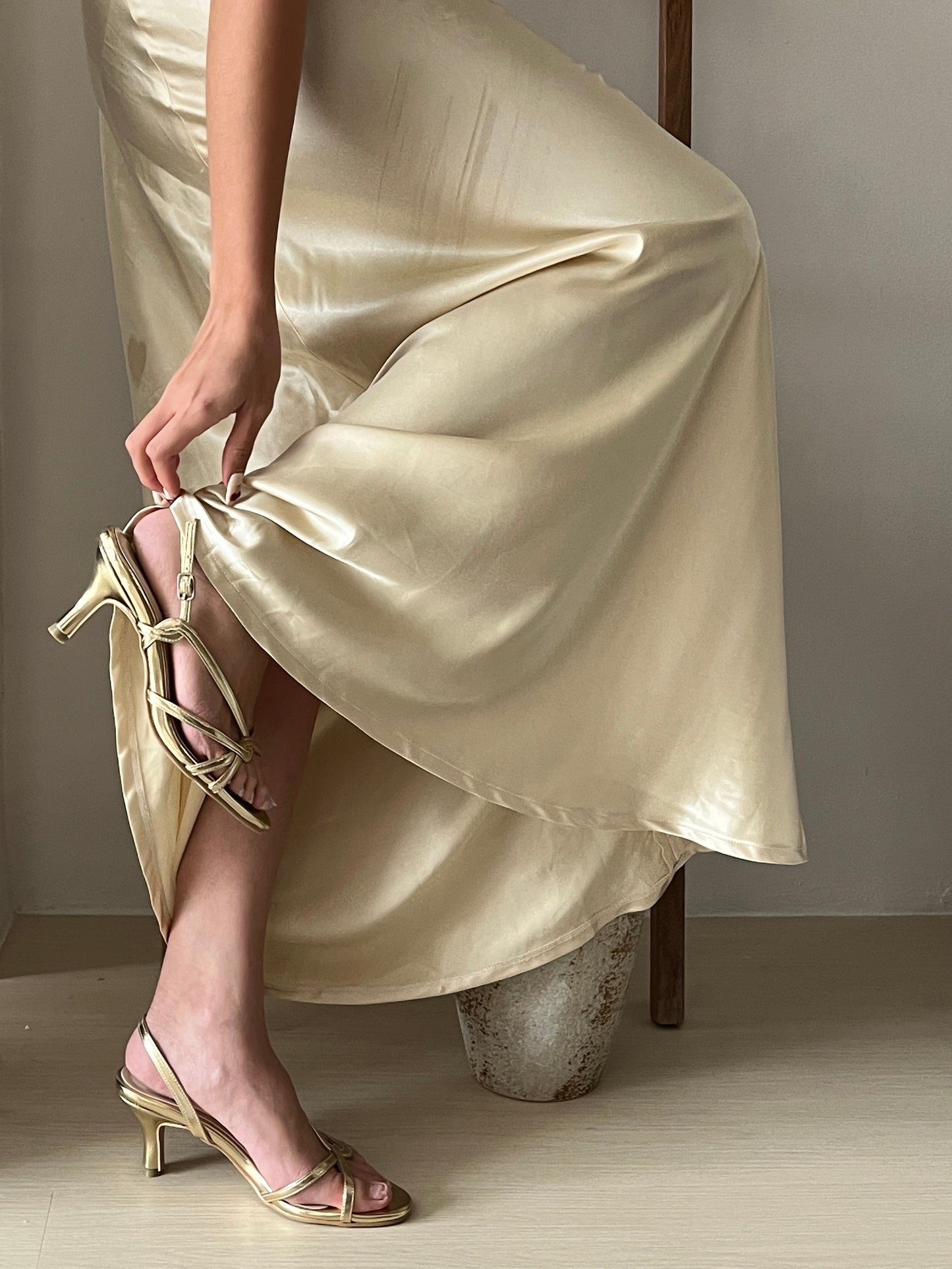 Lexie Metallic Heels in Luck