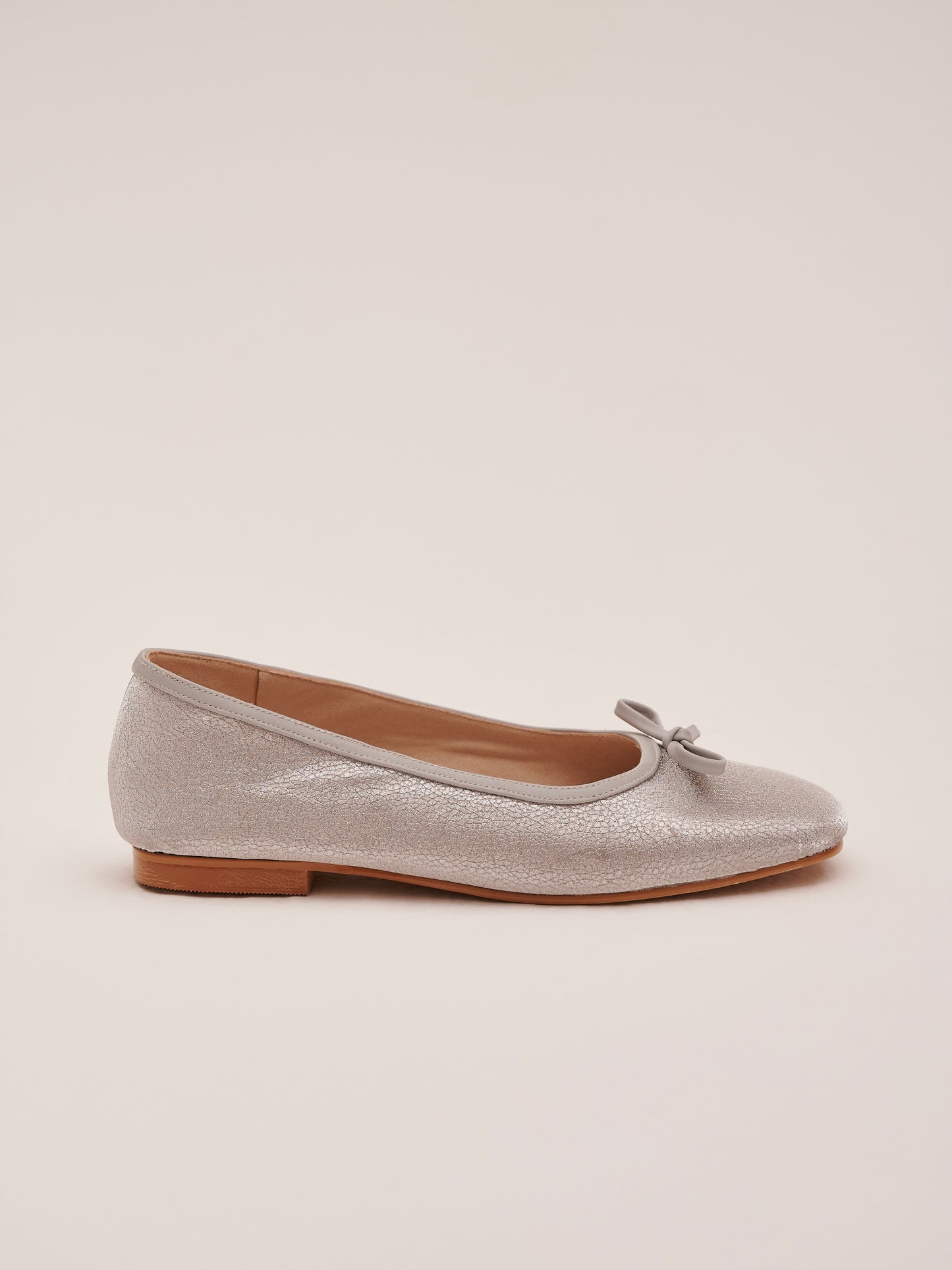 Bebe Glitter Flats in Angelic Silver