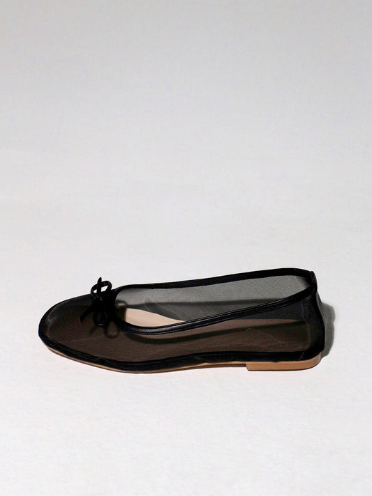 Bebe Mesh Flats in Black