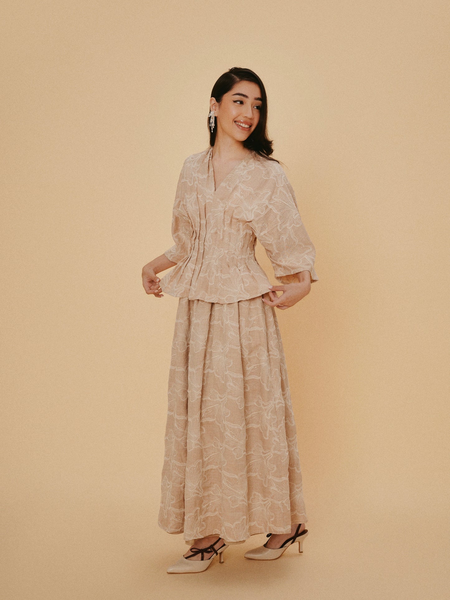 Lucienne Pointy Heels in Almond