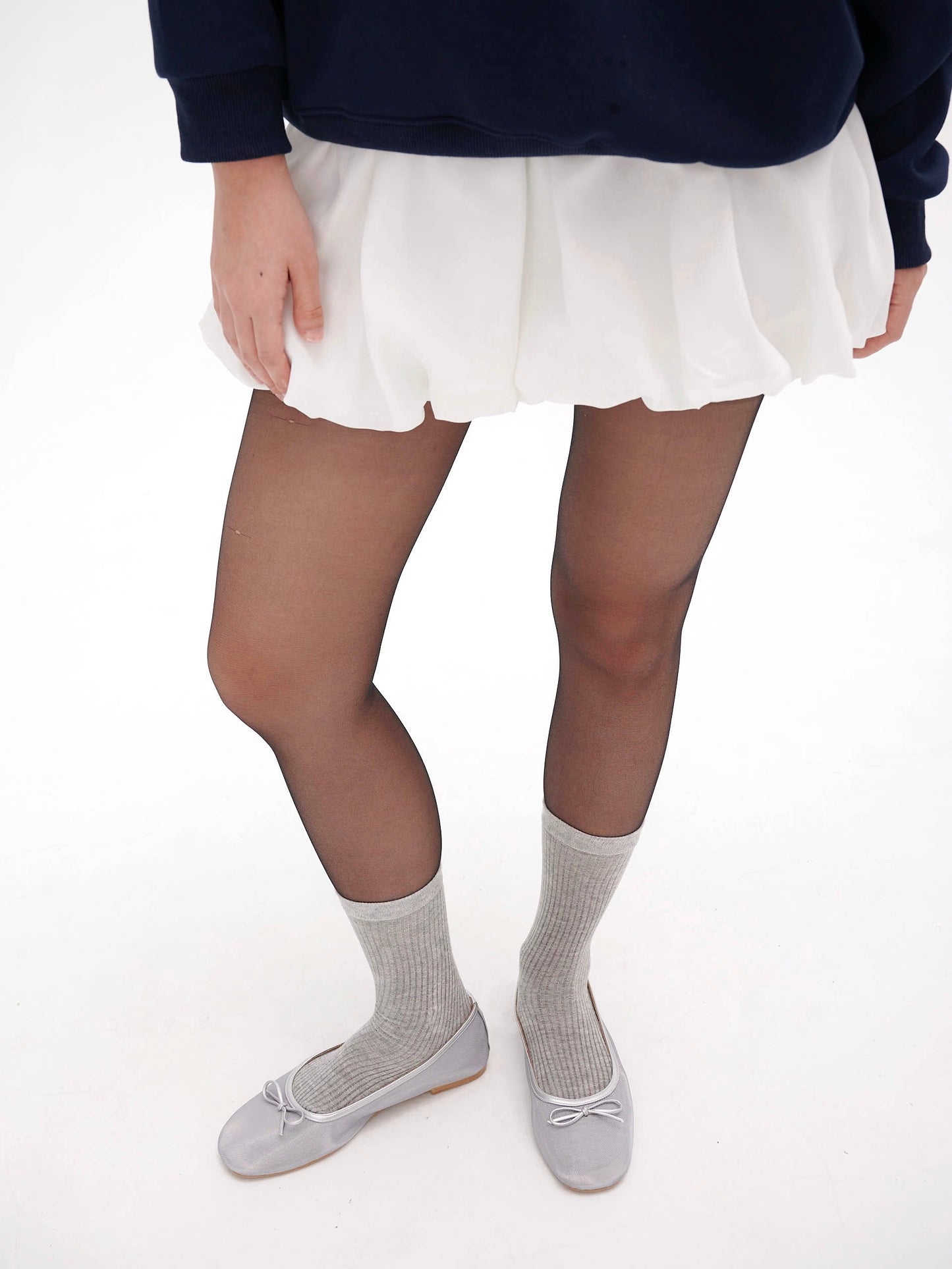 Bebe Mesh Flats in Frosty